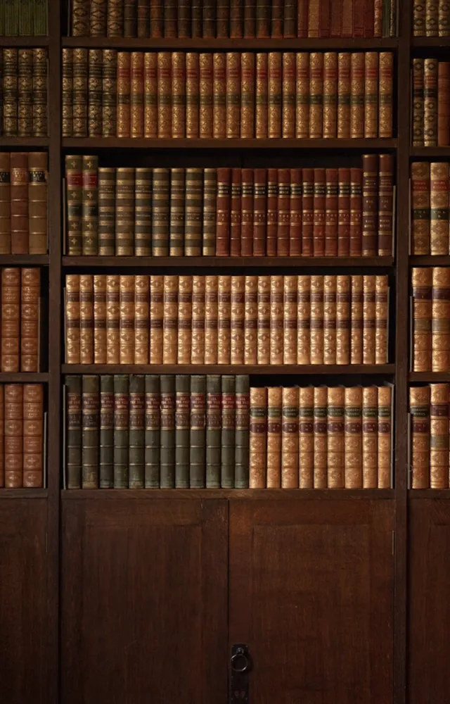 Shelves of law books